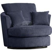 Luxor Jumbo Cord Fabric Single Seater 360 Degree Swivel Chair Sofa Accessory