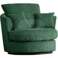 Luxor Jumbo Cord Fabric Single Seater 360 Degree Swivel Chair Sofa Accessory