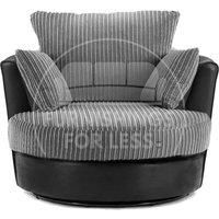 Luxor Jumbo Cord Fabric Single Seater 360 Degree Swivel Chair Sofa Accessory
