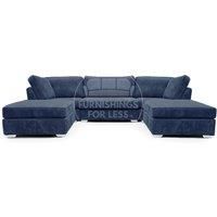 Bishop U Shaped Soft Fabric Jumbo Cord Detachable 5 Seater Large Sofa