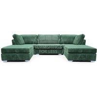 Bishop U Shaped Soft Fabric Jumbo Cord Detachable 5 Seater Large Sofa