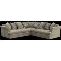 Mellors Pewter Grey or Stone Beige Chenille 5 Seater Corner Sofa L Shaped 2 Corner 2 Scatter Back