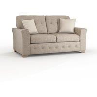 Hartley Grey or Beige 2 Seater Sofa Full Back Tufted Cushions