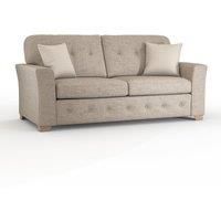 Hartley Grey or Beige 3 Seater Sofa Full Back Tufted Cushions
