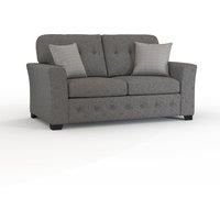 Hartley Grey or Beige 2 Seater Sofa Full Back Tufted Cushions