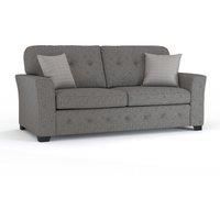 Hartley Grey or Beige 3 Seater Sofa Full Back Tufted Cushions