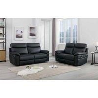 Austin Genuine Reclining Sofa Suite Manual Recliner Set Real Leather