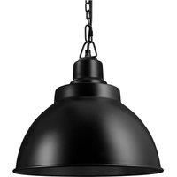 Brooklyn Dome Pendant, 13 Inch, Black, Black Chain Holder