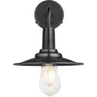 Sleek Flat Wall Light, 8 Inch, Pewter, Pewter Holder