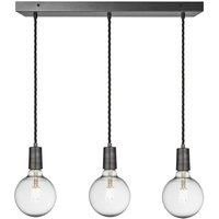 Sleek Edison Cluster Lights, 3 Wire, Pewter