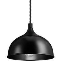 Chelsea Dome Pendant, 8 Inch, Black, Black Holder
