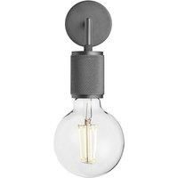Knurled Edison Wall Light, Pewter