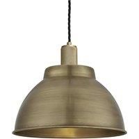 Knurled Dome Pendant, 13 Inch, Brass, Brass Holder