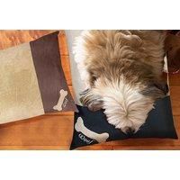 Bone Pattern Fleece Dog Bed Cover - 3 Sizes & 2 Colours! - Black