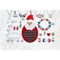 Jewellery Christmas Advent Calendar Made W/ Fine Cut Crystals - 3 Designs - Silver