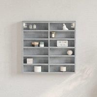 Vitrine Cabinet Concrete Grey 60x8.5x58 cm Engineered Wood