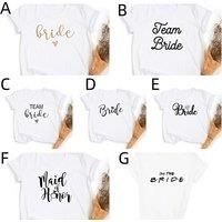 Hen Party Team Bride Printed T-Shirts - 7 Styles & 5 Sizes! - Black
