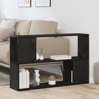 Black Oak Book Shelf, 100x24x63 cm, Made from Engineered Wood