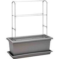 Self-watering Mobile Planter Living Wall Kit - W98 D38 H39cm, 110L - Stone Grey