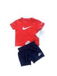Nike boy Purple Sun T Shirt Orange Swim Shorts 2pc Set size 1 to 2 Years NWT