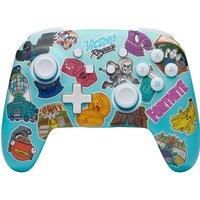 PowerA Enhanced Wireless Controller for Nintendo Switch, Switch Lite & OLED Model, Rechargeable Bluetooth Gamepad with up to 30 Hours of Play Time, Official: Fortnite Sticker Mania