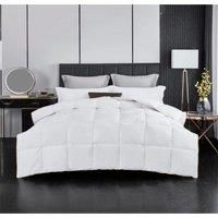 Groundlevel Hotel Quality 85 % White Goose Feather and 15% Soft Down Duvet Comforter With 100% Down Proof Fabric Cover (13.5 Tog, Single)