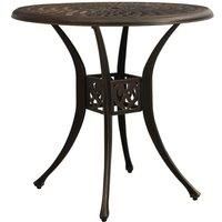 Garden Table Bronze 78x78x72 cm Cast Aluminium