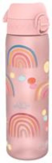 Ion8 Leak Proof Slim Water Bottle, BPA Free, Rainbows, 500ml (18oz)