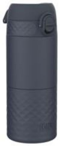 Ion8 Insulated Travel Mug, Leak Proof, Triple Lock Secure, Spill-Free in Transit, Hygienic Cover, Easy-to-Clean, Perfect On-The-Go, Ash Navy, Stainless Steel