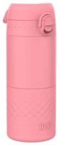 ION8 Leak Proof Insulated Travel Mug, Triple Lock Secure, Spill-Free in Transit, Hygienic Cover, Easy-to-Clean, Perfect On-The-Go, Rose Pink, Stainless Steel