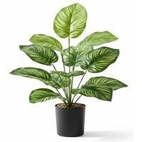 Small Artificial Silk Plant in Sleek Pot