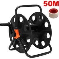 Portable Standing Garden Hose Reel - Rust-Proof Storage