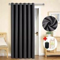 Thick Blackout Curtains Eyelet Ring Top Pair with Tiebacks