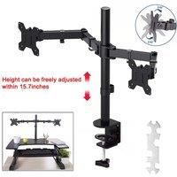 13"- 32" Double Dual Display Computer Screen Monitor Arm Mount Desk Stand LED CC