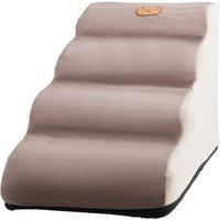 4 Step Dog Stairs Pet Steps For Bed Sofa Cat Ladder Ramp w/ Removable Cover