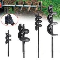 4Pcs Spiral Drill Bit Set Garden Post Hole Digger Tool UK