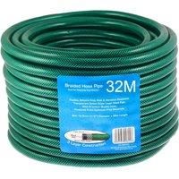 32m Heavy Duty Garden Hose 105ft Reinforced Braided Hosepipe
