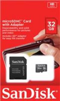 SanDisk 32 GB microSDHC Memory Card Only