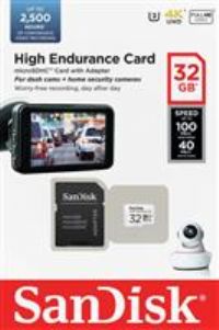 SanDisk 32GB High Endurance Video Monitoring Dash Cam Micro SDXC Memory Card