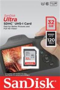 SanDisk Ultra SD 32GB 64GB 128GB 256GB Class 10 SDXC Memory Card Speed 120MB/s