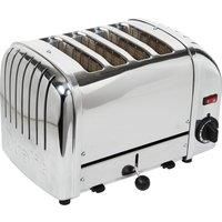 Dualit Classic 4 Slice Vario Toaster - Stainless steel, hand built in the UK - Replaceable ProHeat® elements - Heat two or four slots, defrost bread, mechanical timer - Replaceable parts