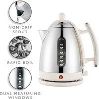 Dualit Polished Chrome Jug Kettle With Canvas White Trim