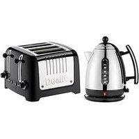 Dualit Dualit Lite Kettle & 4 Slot Toaster Black Gloss