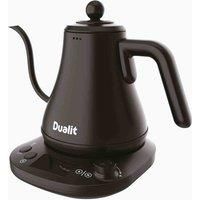 Dualit Pour Over Fast Boil Electric Kettle - Matt Black -Gooseneck Precision Spout - Digital Display Screen - Highly Energy Efficient 800ml Capacity - 72750