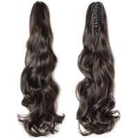 Clip In Ponytail Hair Extension - Black, Black Brown, Light Brown & Dark Brown!