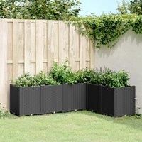 Garden Planter Black 160x120x53 cm PP