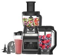 Ninja 3-in-1 Food Processor with Auto-iQ (BN800UK) 1200W, 1.8L Bowl, 2.1L Jug, 0.7L Cup, Black/Silver, Tritan & BPA Free Plastic, 1200 W, 2.1 liters, Black & Silver