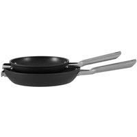 Ninja Foodi ZEROSTICK Stackable 2-Piece Frying Pan Set [C52000UK] 20cm/26cm, Hard Anodised Aluminium, Nesting, Non-Stick, Induction Compatible, Dishwasher Safe