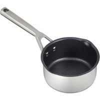 Ninja ZEROSTICK Stainless Steel 16cm Milk Pan C61216UK, Induction Compatible, Dishwasher Safe, Oven Safe to 260°C, Cast Stainless Steel Handle