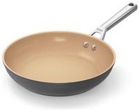 Ninja ExtendedLife 24cm Ceramic Frying Pan, Non-Stick (No PFAs, PFOAs, Lead or Cadmium), Induction Compatible, Stainless Steel Handle, Oven Safe to 285°C, Terracotta & Grey, CW90024UK
